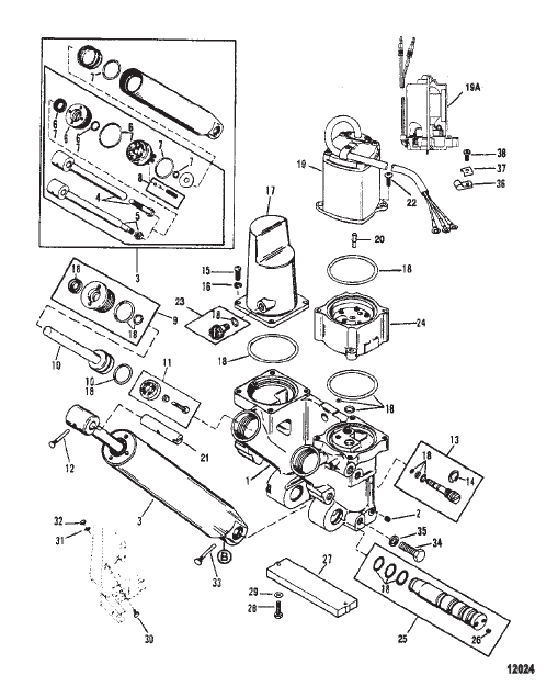 POWER TRIM COMPONENTS Metal Motor Housing