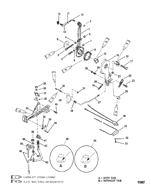 Throttle Lever And Shift Shaft