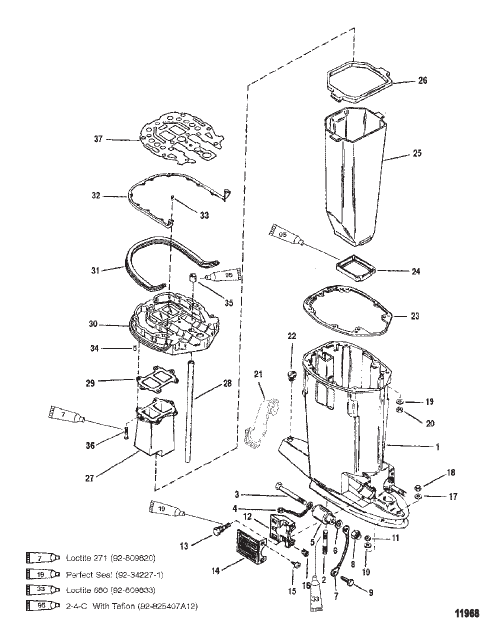 Drive Shaft Housing And Exhaust Tube