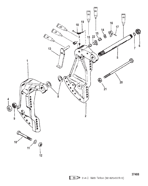Transom Brackets (S/N-0G589999 & Below)