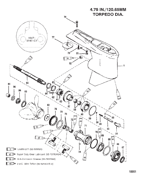 Gear Housing (Propshaft-Standard-S/N-0G437999 And Below)