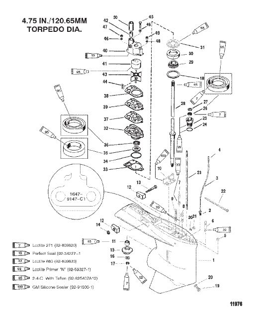 Gear Housing (Driveshaft-Counter-S/N-0G437999 & Below)