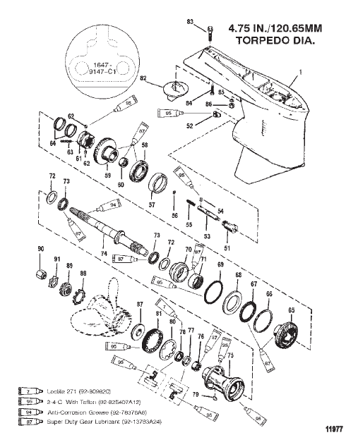 Gear Housing (Propshaft-Counter-S/N-0G437999 & Below)