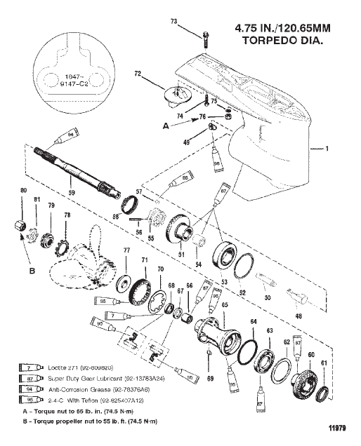 Gear Housing (Propshaft-Standard-S/N-0G438000 & Up)