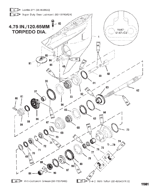 Gear Housing (Propshaft-Counter-S/N-0G438000 & Up)