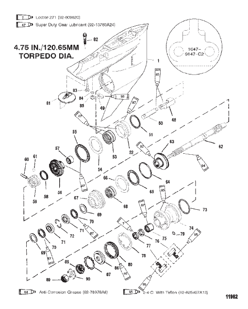Gear Housing (Propshaft-Counter-S/N-0G438000 & Up)
