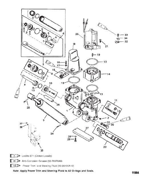 Power Trim Components Metal Motor Housing