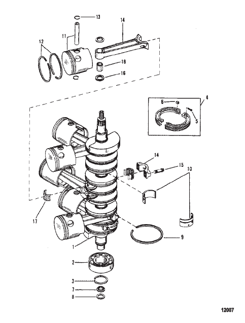 Crankshaft Pistons And Connecting Rods