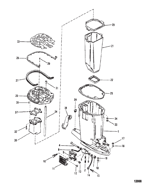 Drive Shaft Housing And Exhaust Tube