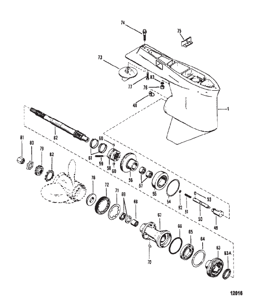 Gear Housing Propshaft-1.87:1 Gear Ratio 4.75 Inch Dia