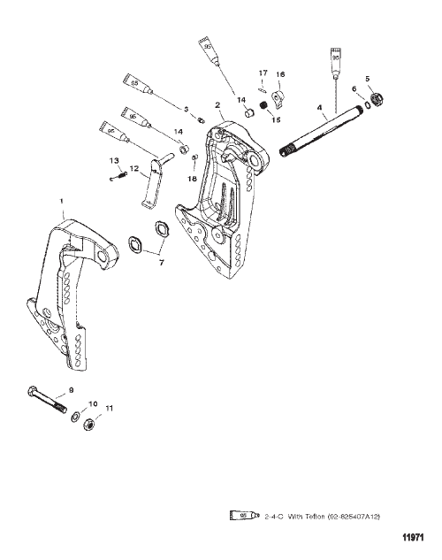 Transom Brackets (S/N-0G590000 & Up)