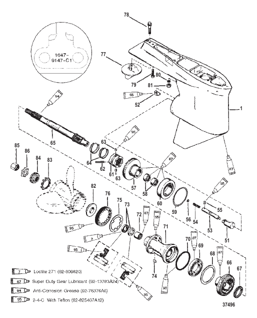GEAR HSG (PROP SHAFT)(STD ROTATION) (S/N-0G437999, BELOW)