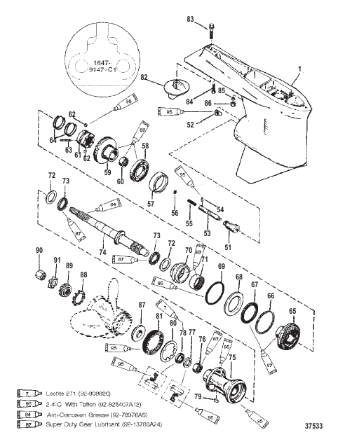 GEAR HSG (PROP SHAFT)(CNTR ROTATION) (S/N-0G437999, BELOW)