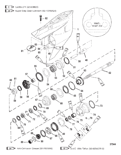 GEAR HSG (PROP SHAFT)(CNTR ROTATION) (S/N-0G438000, UP)