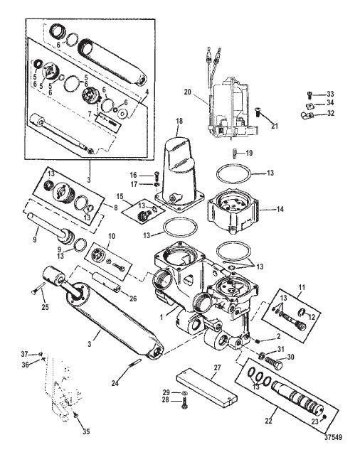 POWER TRIM COMPONENTS Metal Motor Housing