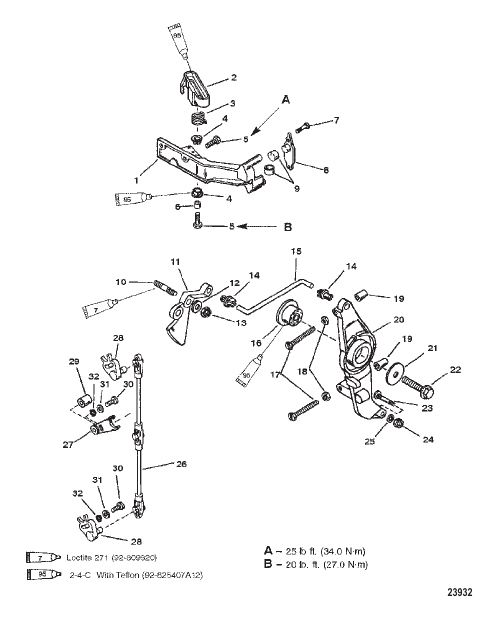 ANCHOR BRACKET (SEAPRO/MARATHON) (S/N-0G303045 & BELOW)