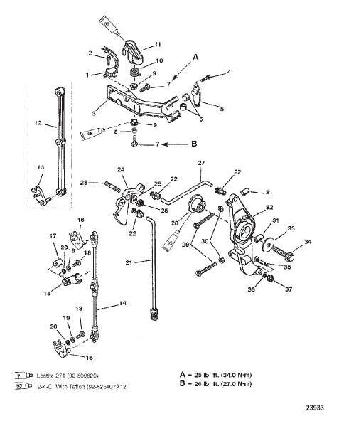 ANCHOR BRACKET (NON SEAPRO/MARATHON) (S/N-0G303045 & BELOW)