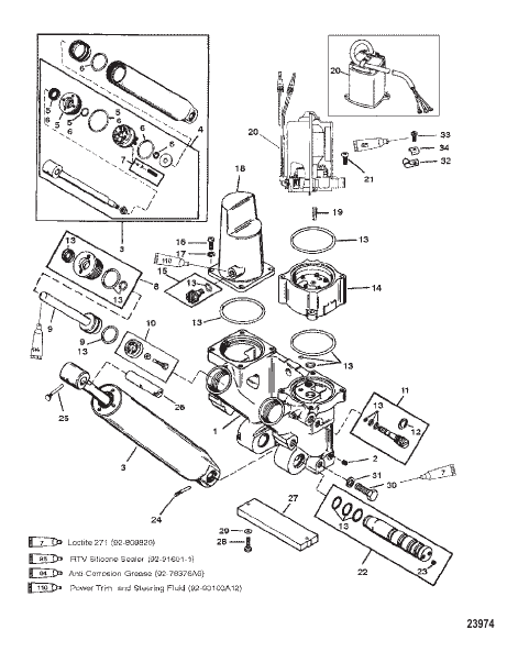 POWER TRIM COMPONENTS Metal Motor Housing