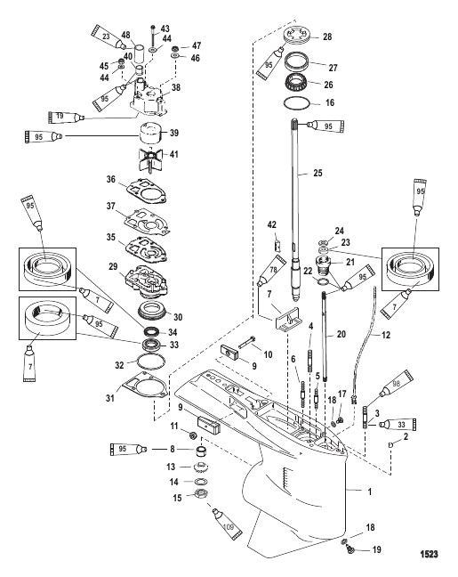Gear Housing (Driveshaft)(Standard/Counter Rotation)