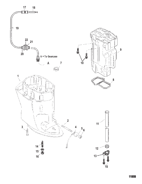 Drive Shaft Housing And Exhaust Tube