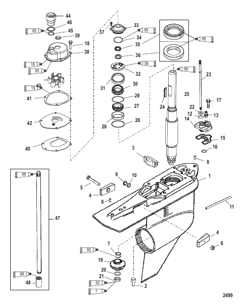 Gear Housing Driveshaft - Torque Master