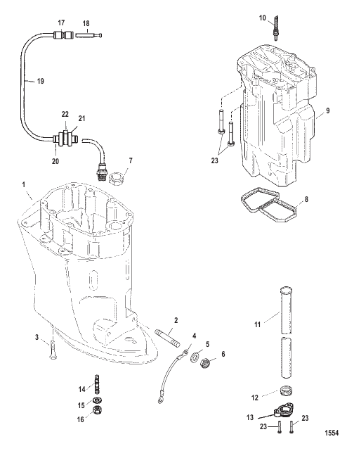 Driveshaft Housing and Exhaust Tube