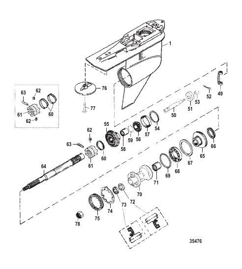 Gear Housing Propeller Shaft-Standard-Fleetmaster