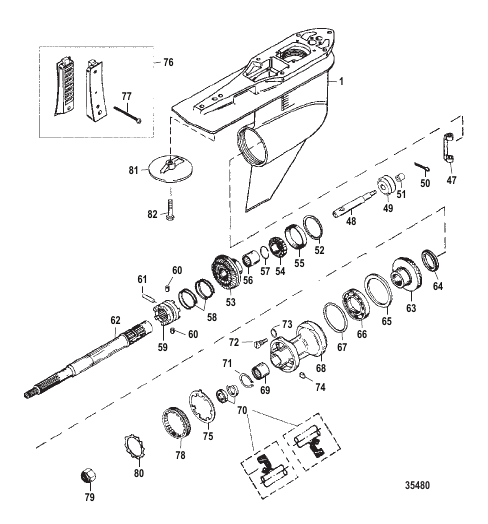 Gear Housing Propeller Shaft-Standard-TorqueMaster