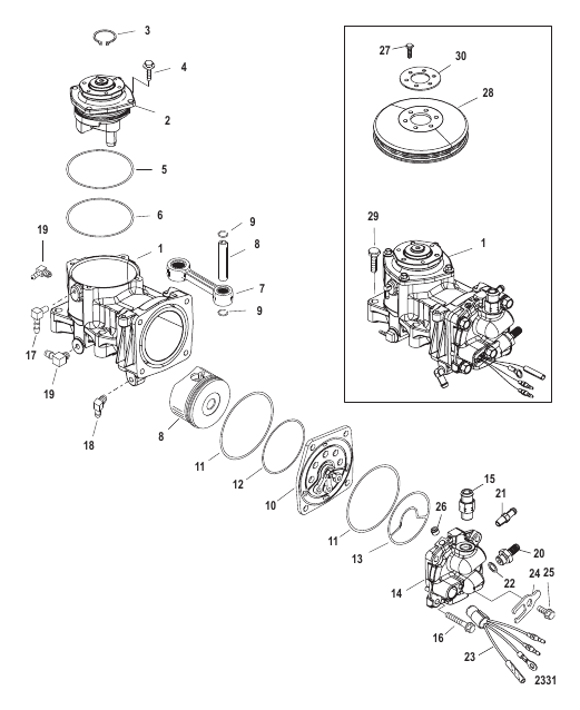 Air Compressor Components SN# 1B885131 and below