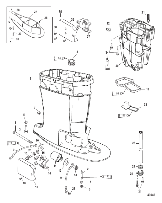 Driveshaft Housing and Exhaust Tube