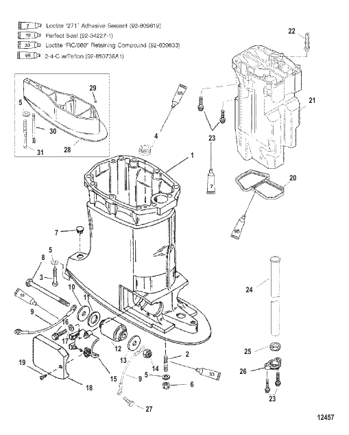 Driveshaft Housing and Exhaust Tube
