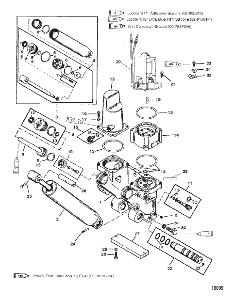 Power Trim Components Metal Motor Housing