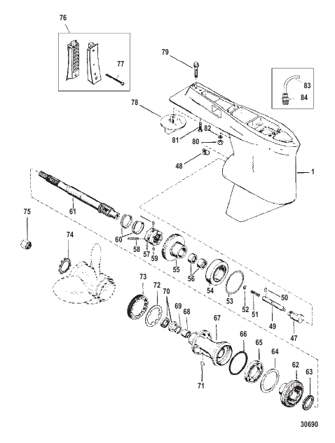 GEAR HOUSING Propeller Shaft - TorqueMaster