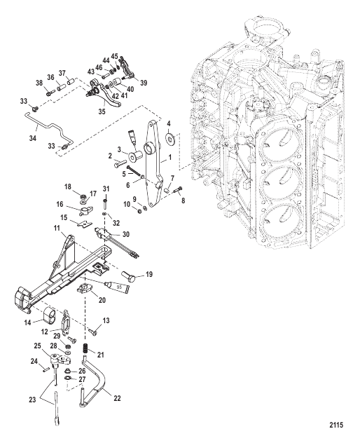 Throttle Lever and Shift Shaft