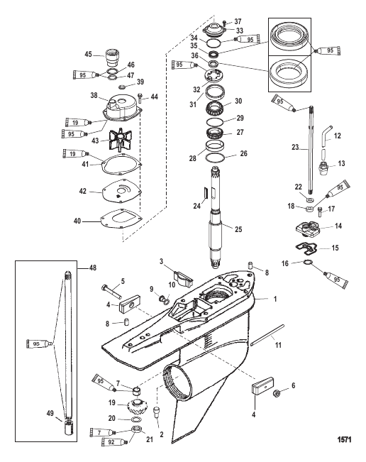 Gear Housing Driveshaft - TorqueMaster