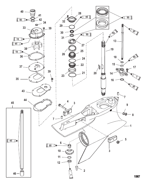 Gear Housing (Driveshaft-Standard/Counter-SportMaster