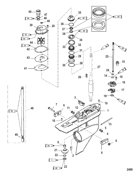 Gear Housing Driveshaft-Standard/Counter-FleetMaster