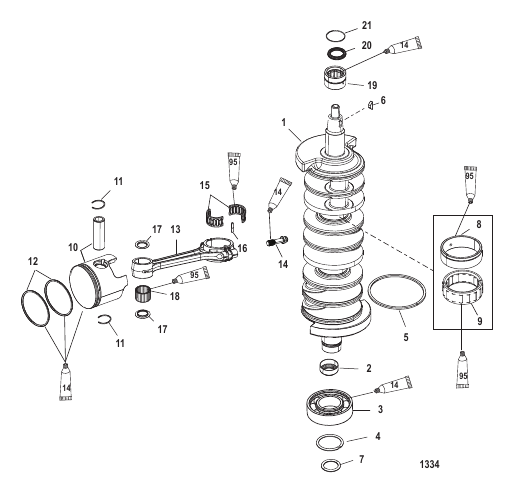 Crankshaft, Piston and Connecting Rods