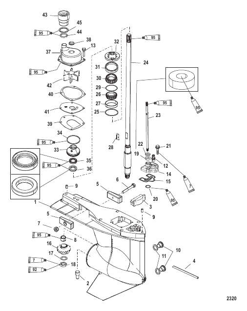 Gear Housing (Driveshaft)(Standard/Counter Rotation)