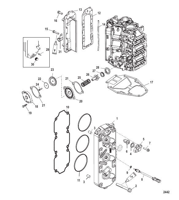 Cylinder Head/Exhaust Divider Plate