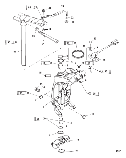 Swivel Bracket and Steering Arm