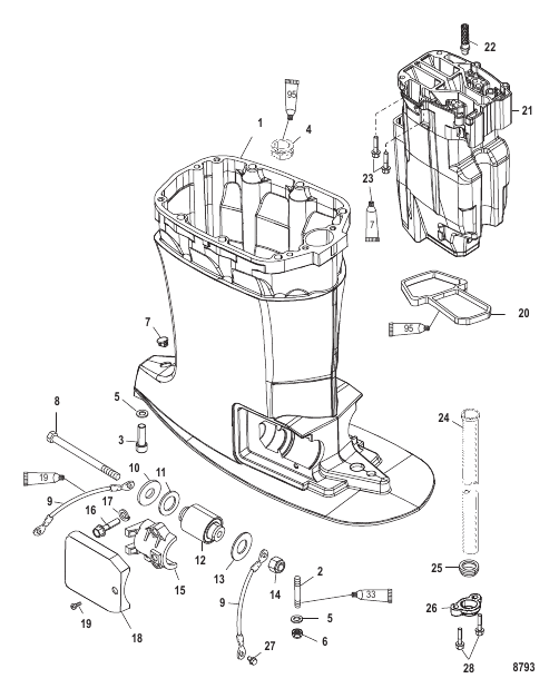 Drivehshaft Housing and Exhaust Tube