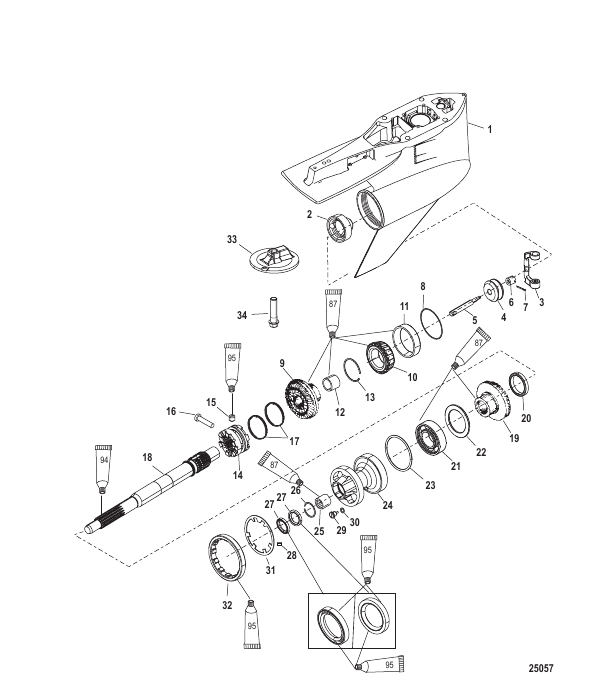 Gear Housing Propeller Shaft - TorqueMaster