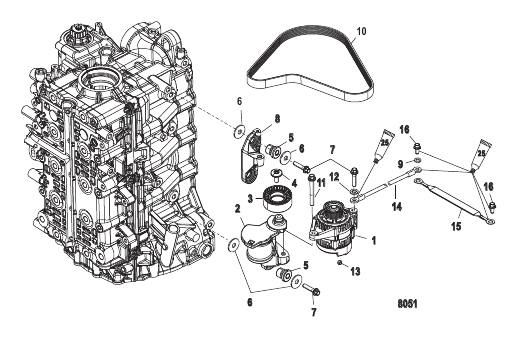 Alternator/Belt Tensioner Mounting