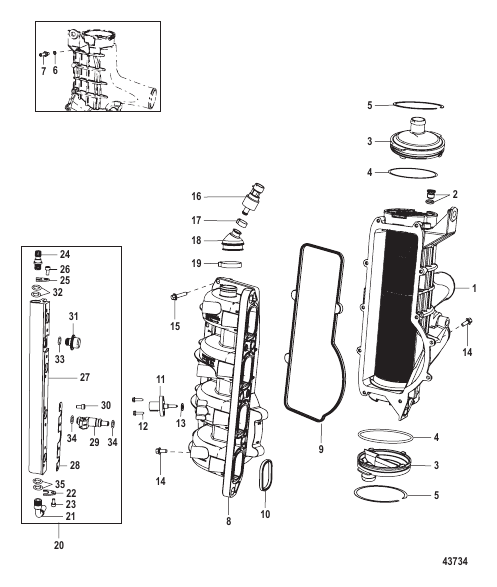 Charge Cooler/Intake Manifold (Gen II) End Cap Serviced