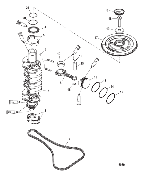 Crankshaft, Pistons and Connecting Rods
