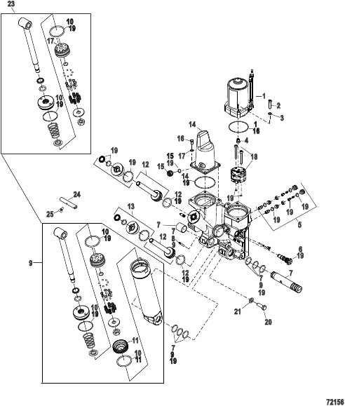 Power Trim Components Plastic Motor Housing
