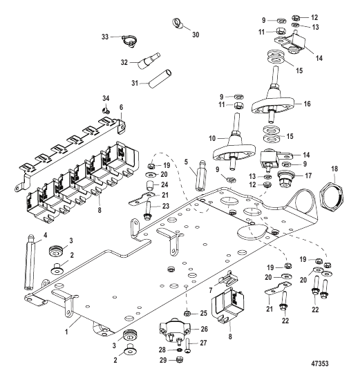 Electrical Plate Assembly 0M973452 and Below