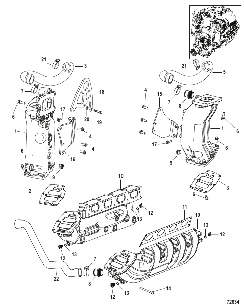 Exhaust Manifold 0M980630 and Above