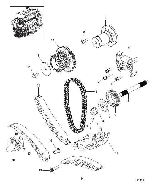 Tensioner and Sprockets